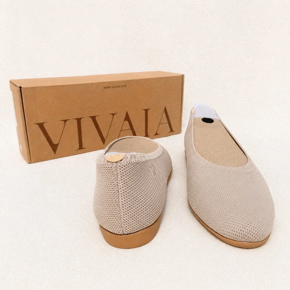 VIVAIA Tamia Walker Knit Flats Almond | EU 42 / US 10.5